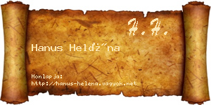 Hanus Heléna névjegykártya